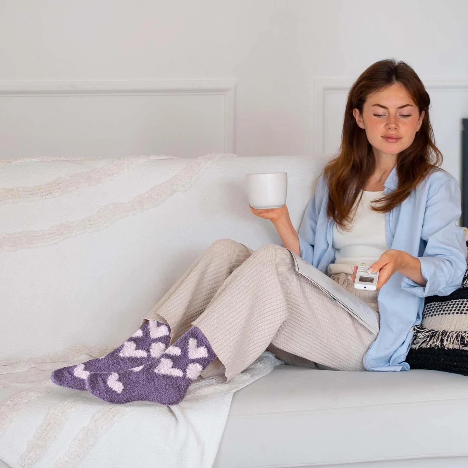 Пухнасті шкарпетки для жінок, 3 пари, фото №7 Пухнасті шкарпетки для жінок, 3 пари, фото №7