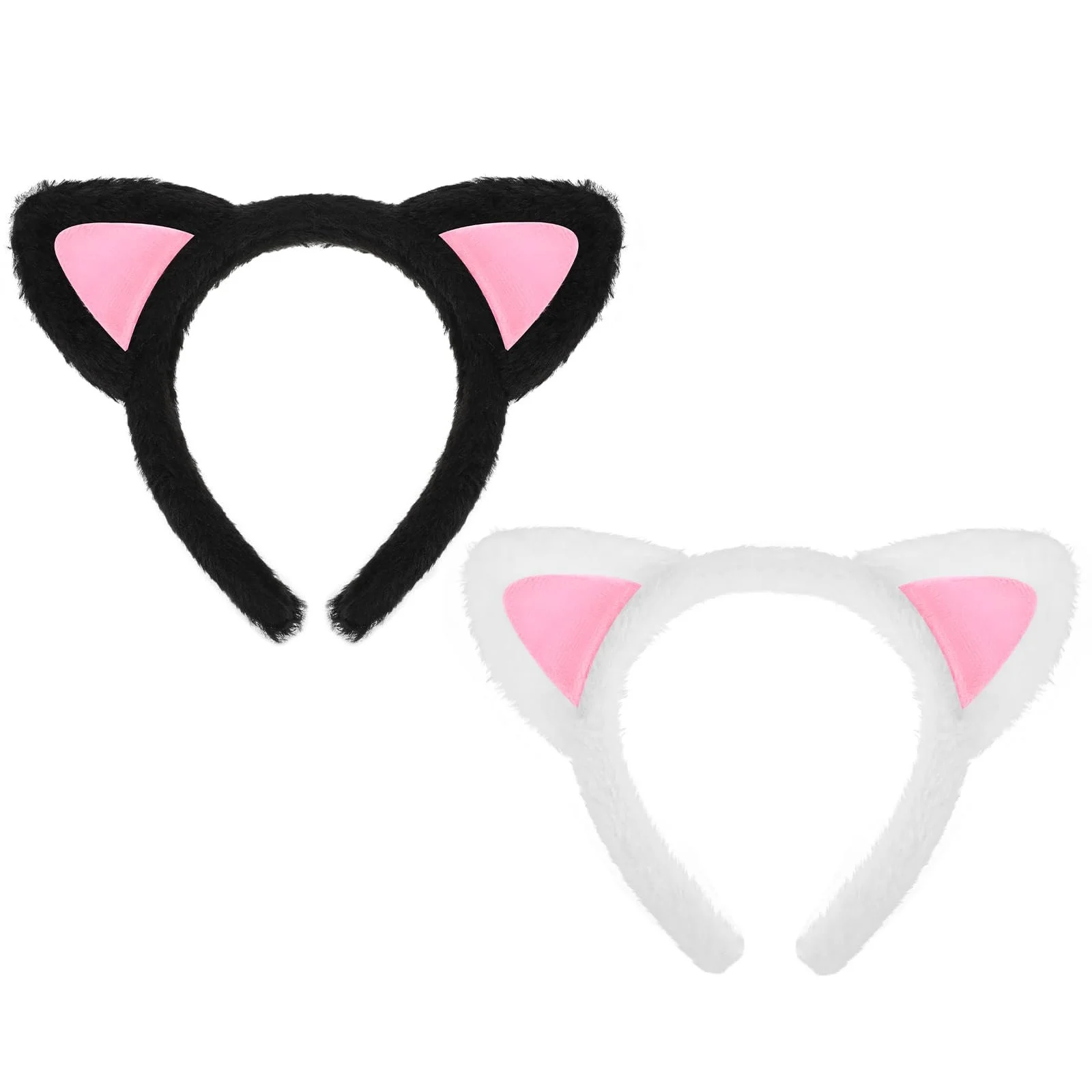 Набір обручів на голову з котячими вушками (2 шт.), фото №1 Набір обручів на голову з котячими вушками (2 шт.), фото №1