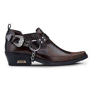 Туфлі TruClothing.com Чоловічі Шкіряні Western Design US Eagle Shiny Metallic Chain - Фото 1