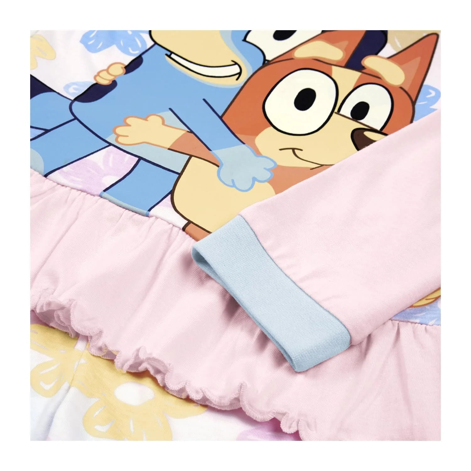 Піжама Bluey, для дівчат, комплект з піжамою Bingo, бавовняна піжама з оборками, фото №5 Піжама Bluey, для дівчат, комплект з піжамою Bingo, бавовняна піжама з оборками, фото №5