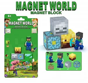 Конструктор магнітний Minecraft, будівельні блоки S001-7 - Фото 1