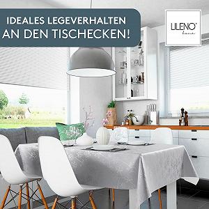 Скатертина LILENO HOME Dandelion 220 x 140 см клейончаста водовідштовхувальна Сіра synthetic.ua - Фото 1