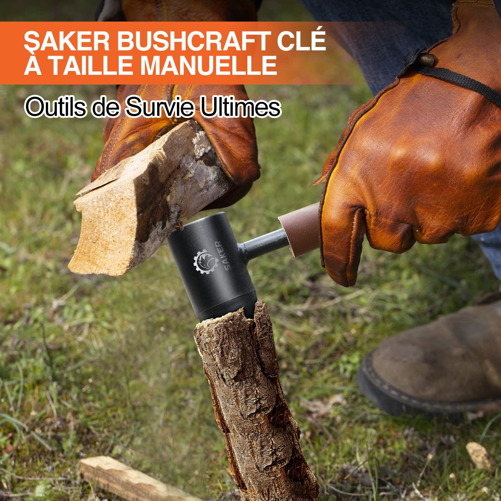 Ручний бур Saker Bushcraft, для бушкрафту, інструмент для виживання, свердло по дереву Scotch Eye, фото №5
