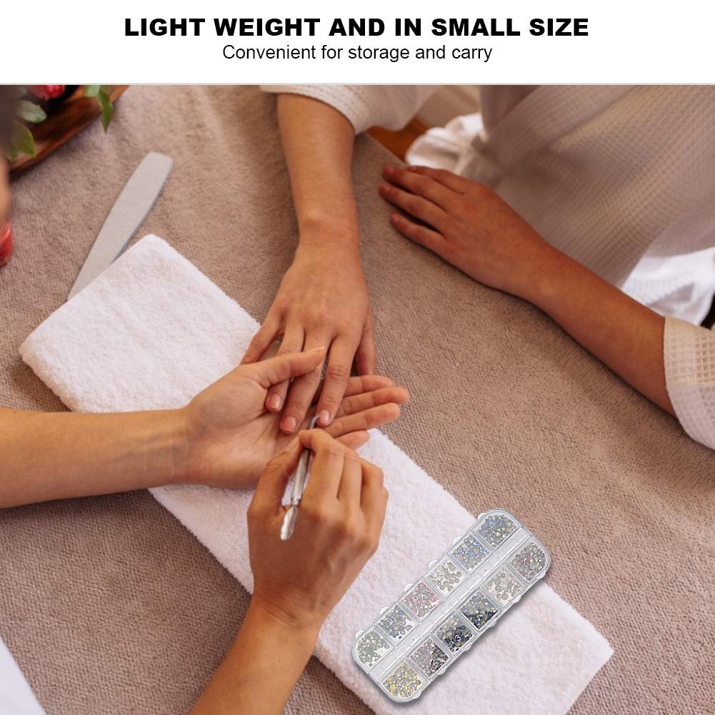 Стрази для нігтів 12 сіток DIY блискучі стрази інструмент для манікюру, фото №4