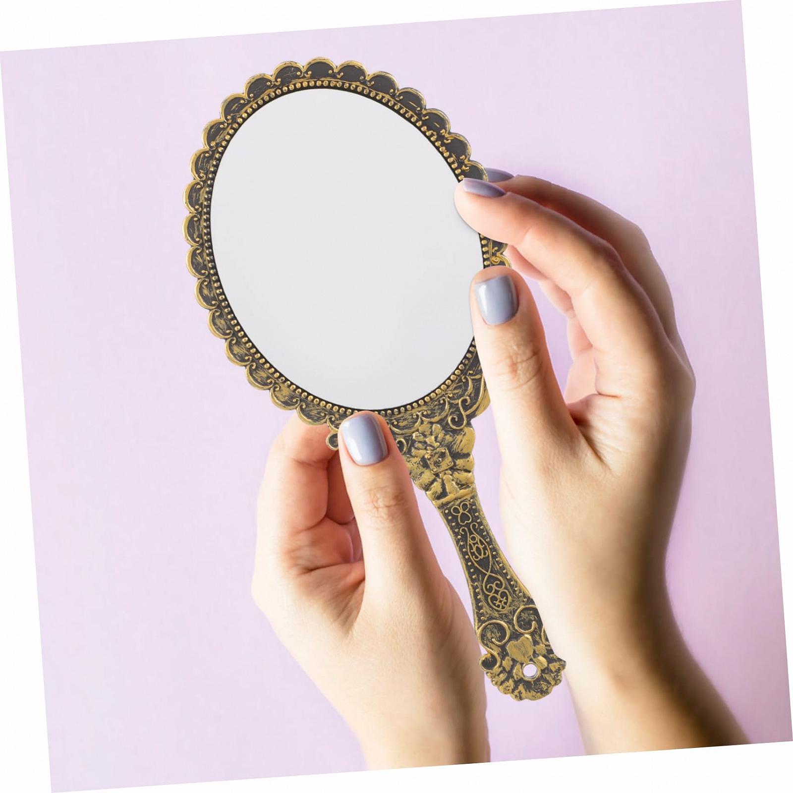 Дзеркало Angoily Столове дзеркало Вишуканий дзеркало З тисненим дизайном Вантажний косметичний дзеркало Ручний дзеркало, фото №2 Дзеркало Angoily Столове дзеркало Вишуканий дзеркало З тисненим дизайном Вантажний косметичний дзеркало Ручний дзеркало, фото №2