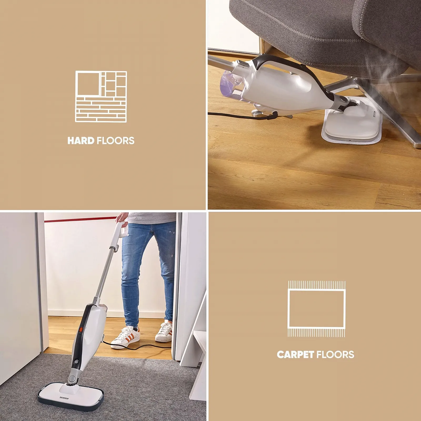 Пароочисник SEVERIN SC 7145 2-в-1 9 m, фото №4 Пароочисник SEVERIN SC 7145 2-в-1 9 m, фото №4