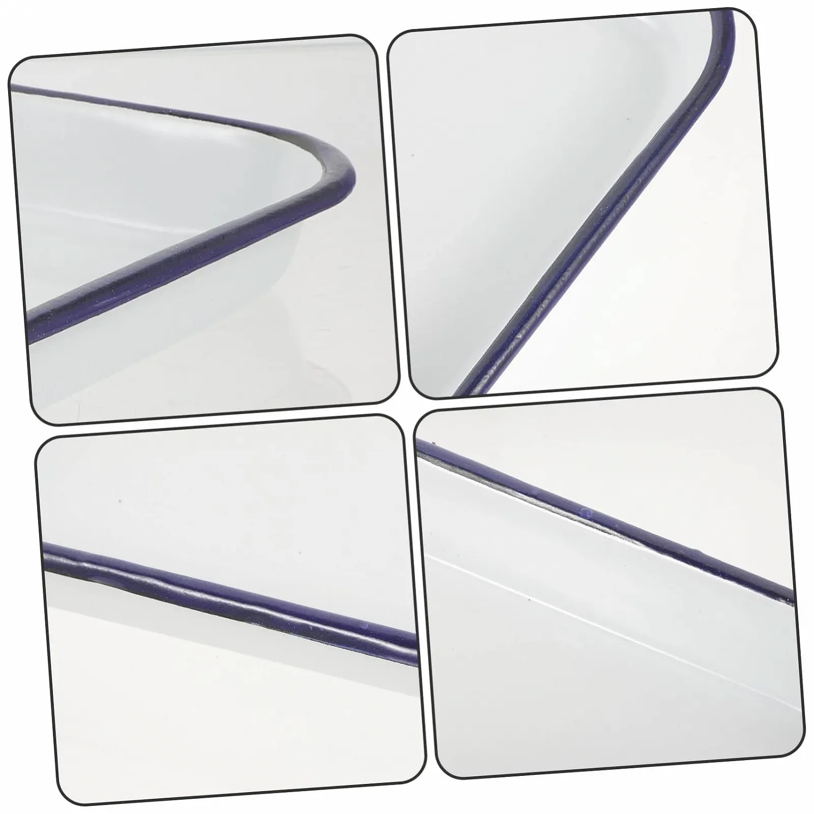 Деко емальовані GALPADA Набір з 3 шт. квадратні з антипригарним покриттям білі, фото №3