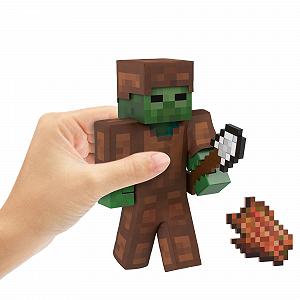 Фігурка Mattel Minecraft Зомбі Діамантового Рівня з 4 аксесуарами, колекційна фігурка, масштаб до 14 см, піксельний дизайн HTM05 synthetic.ua - Фото 1