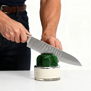 Точилка для ножей ручная Профессиональная с присоской Зеленая synthetic.ua - Фото 1