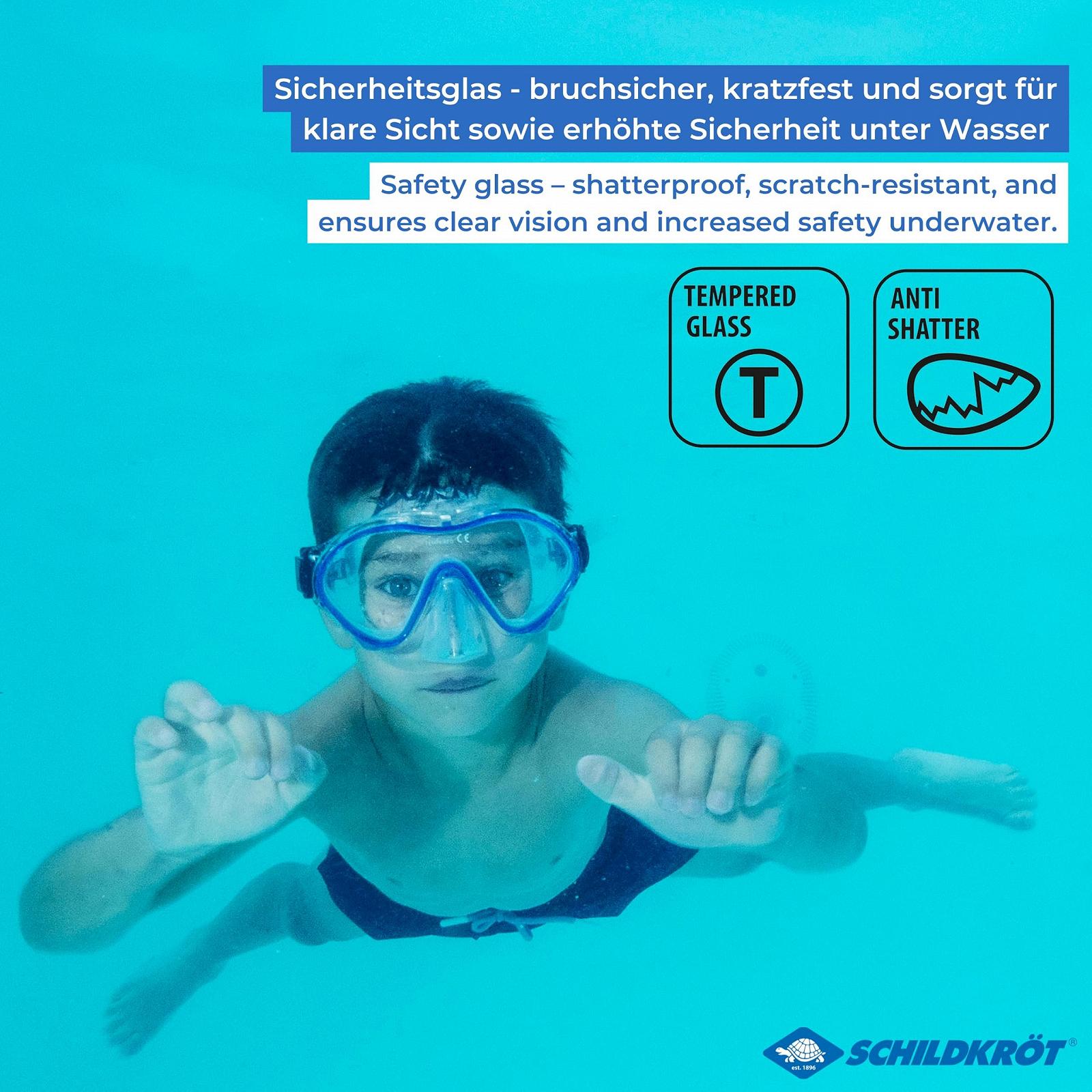 Маска для плавання Schildkröt Fun Sports Tahiti Junior 4+ в блістері, синя, фото №3