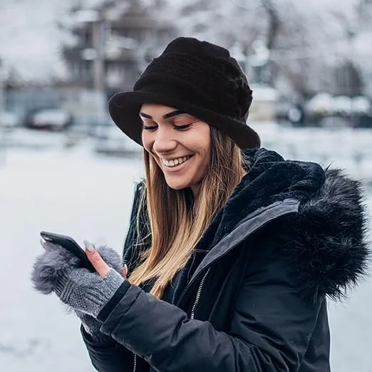 Жіноча зимова шапка берет CheChury, фото №3