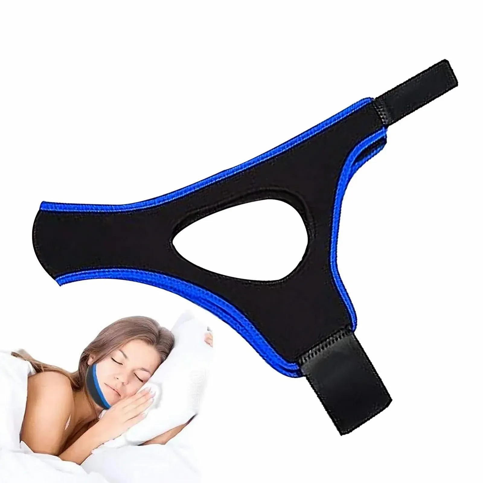Ремінець на підборіддя для сну М'який Зручний Засіб для зменшення хропіння Нековзкий, фото №1