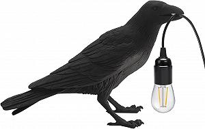 Настільна лампа LEDSone Black Crow LED E27 Raven Art Deco Полірезин 3-контактна вилка Чорний Упаковка 1 шт - Фото 1