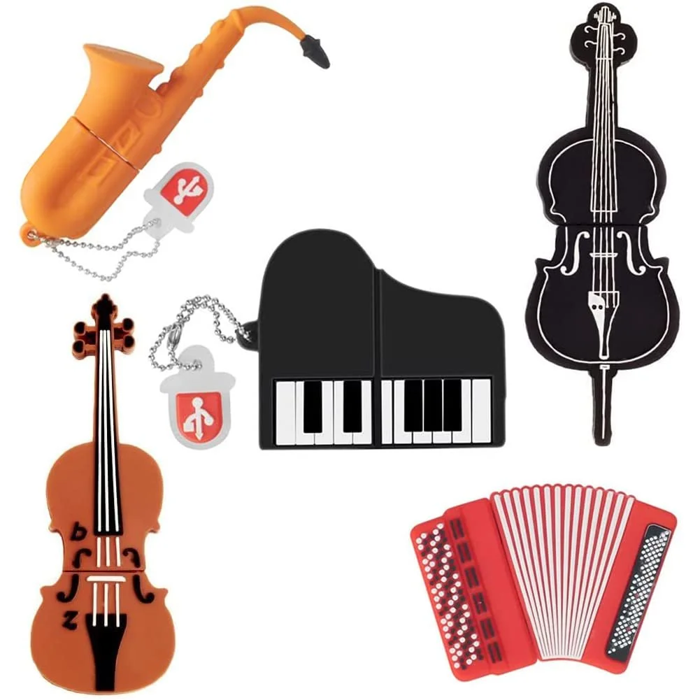 USB-накопичувач BorlterClamp Cute Musical Instrument Pattern 16 ГБ 5 шт., фото №1 USB-накопичувач BorlterClamp Cute Musical Instrument Pattern 16 ГБ 5 шт., фото №1
