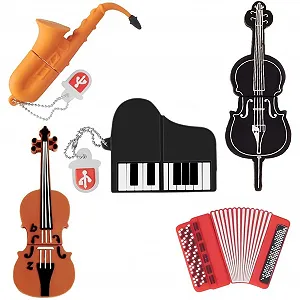 Купити USB-накопичувач BorlterClamp Cute Musical Instrument Pattern 16 ГБ 5 шт. - Фото 1 USB-накопичувач BorlterClamp Cute Musical Instrument Pattern 16 ГБ 5 шт. - Фото 1
