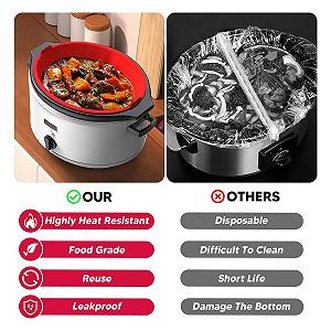 Втулки Puooifrty Slow Cooker 6 Quart Повторно використовувані з силікону Червоний ціна на synthetic.ua - Фото 1 Втулки Puooifrty Slow Cooker 6 Quart Повторно використовувані з силікону Червоний synthetic.ua - Фото 1