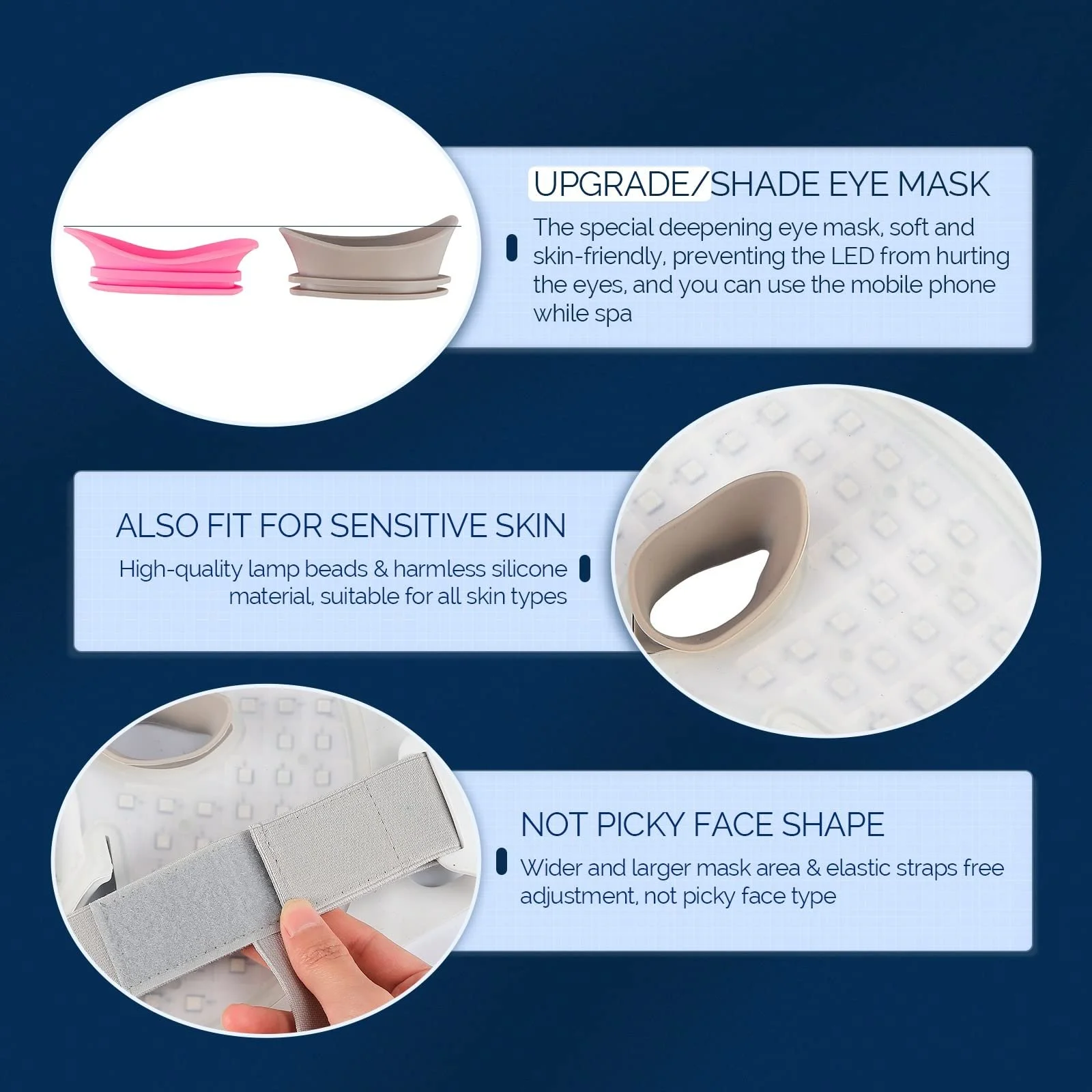 LED Маска для світлової терапії обличчя з дистанційним керуванням для омолодження, підтяжки для всіх типів шкіри, фото №6 LED Маска для світлової терапії обличчя з дистанційним керуванням для омолодження, підтяжки для всіх типів шкіри, фото №6