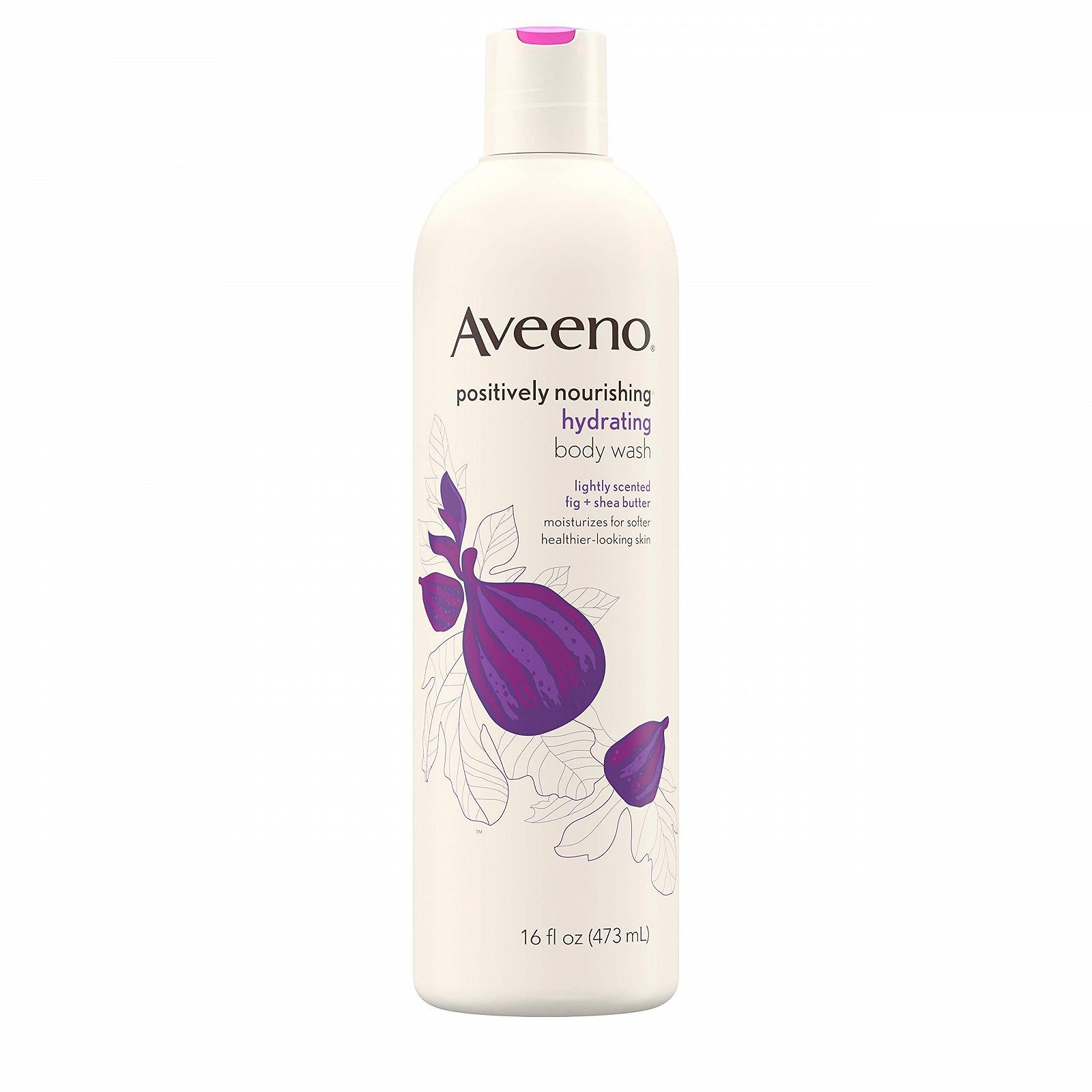 Гель для душу Aveeno Active Naturals Positively Nourishing Hydrating Інжир та масло ши 472 мл, фото №1