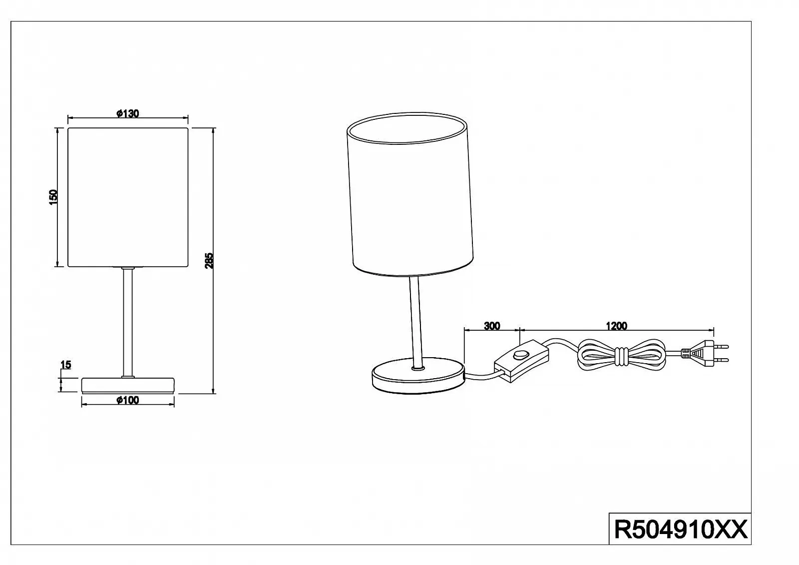 Настільна лампа Reality Leuchten Jerry R50491080 Metal Black Matt Black/Gold, фото №5