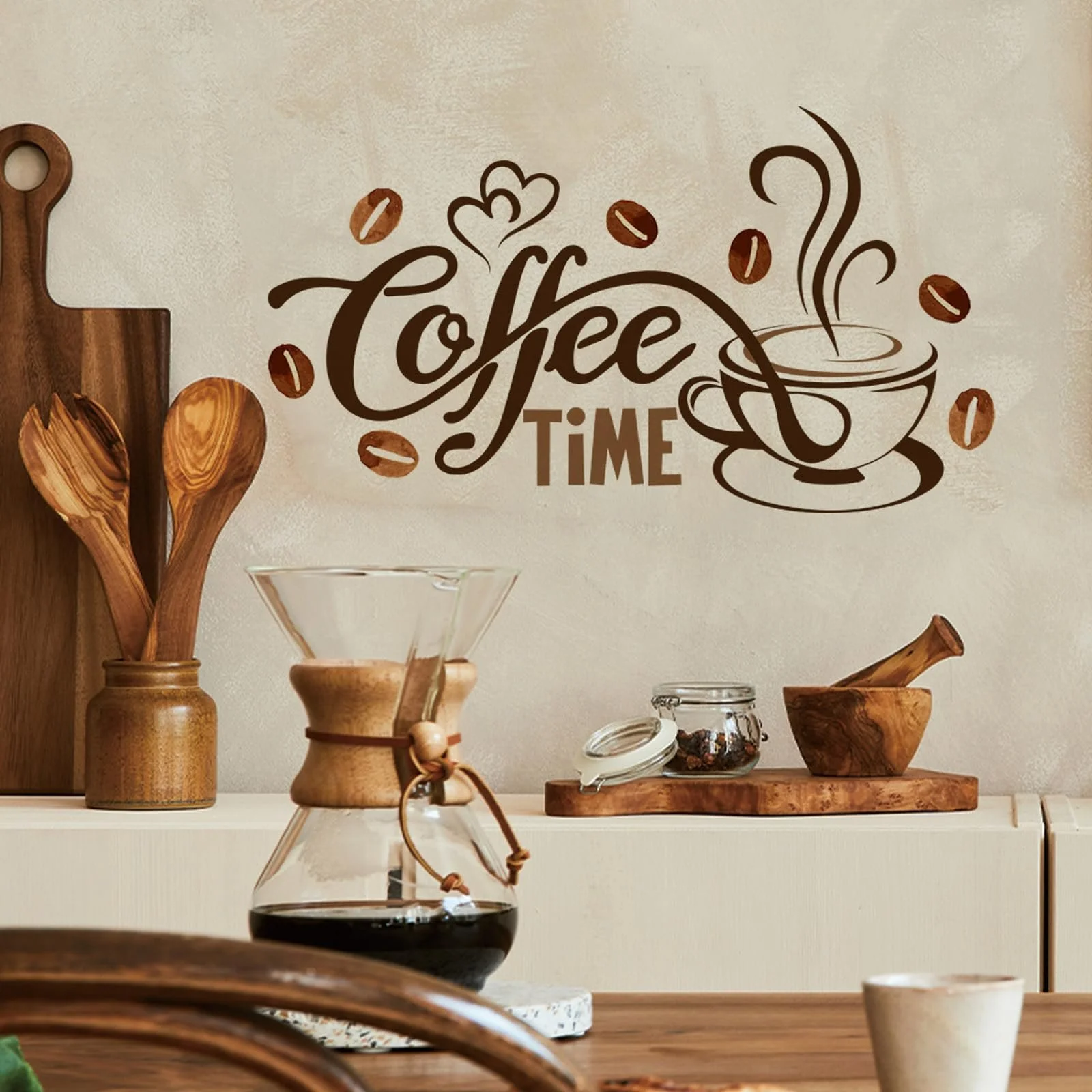 Наклейка на стену Coffee Cup Beans Mug PVC 30 x 15 см, фото №3