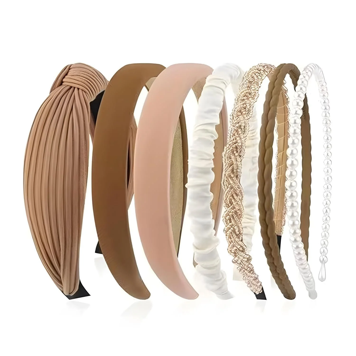 Набір жіночих коричневих обручів для волосся, фото №1