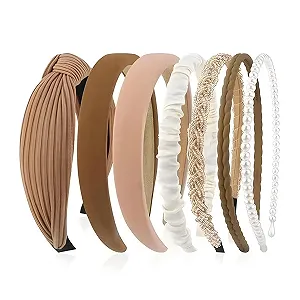 Набор женских коричневых обручей для волос. - Фото 1