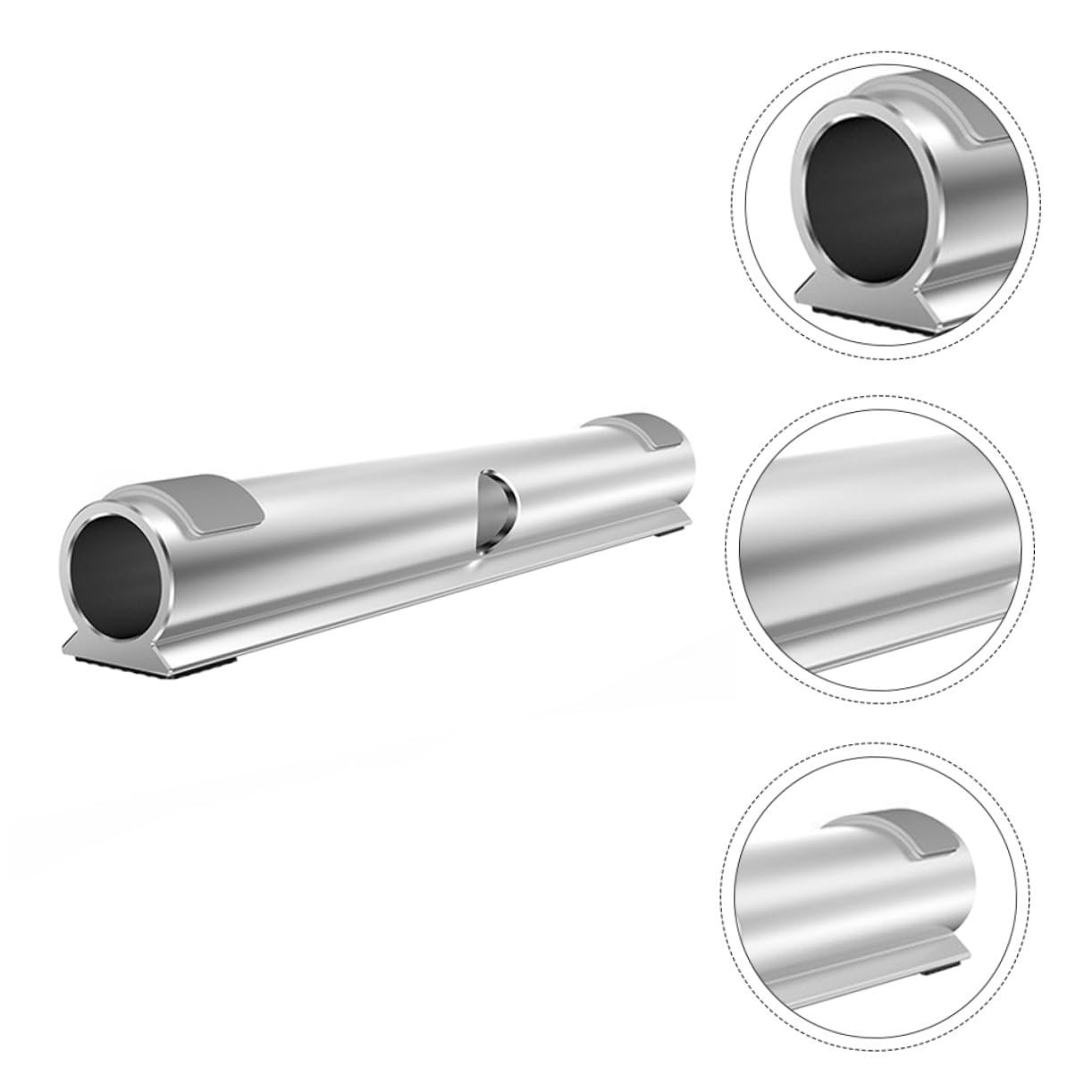 Підставка для ноутбука алюмінієва з нековзними накладками, з нахилом, ергономічна, легка для покращеного кута огляду та захисту від подряпин, фото №6