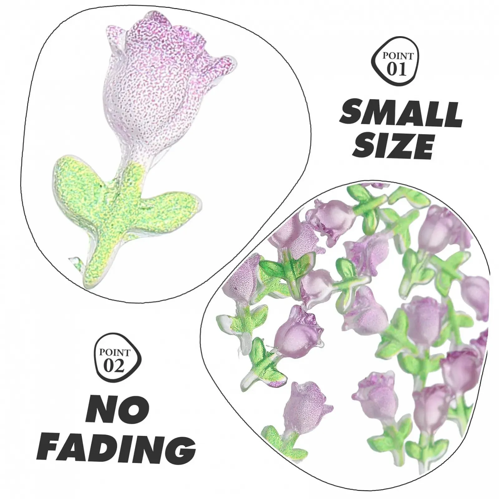 Подвески для ногтей Тюльпан Beavorty, 30 шт., смола, маленькие украшения, фото №4