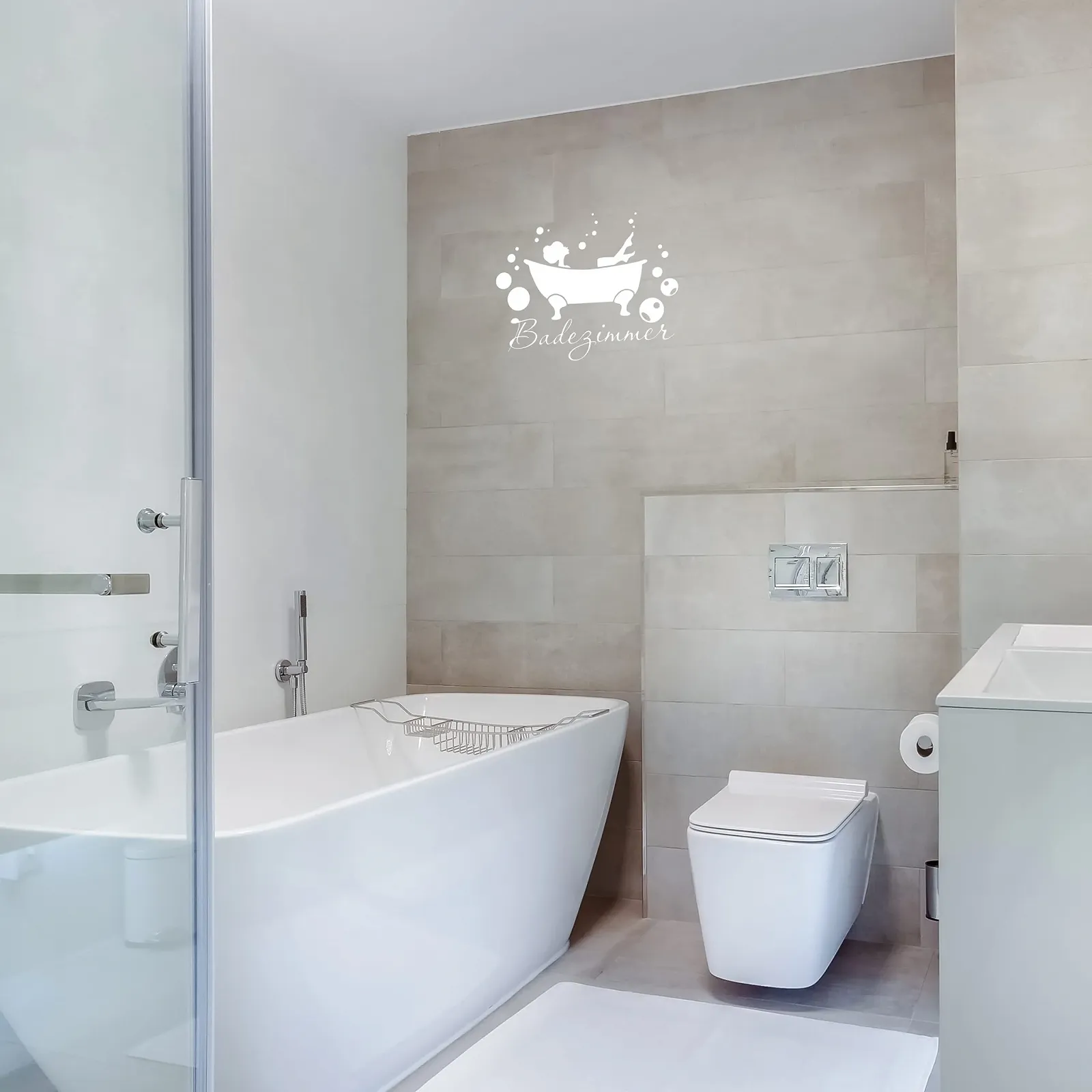 Наклейка на стіну для ванної та туалету 27 x 21 см, фото №3