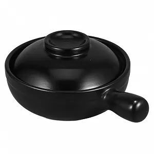 Кастрюля для запекания традиционная китайская с крышкой терракотовая термостойкая - Фото 1