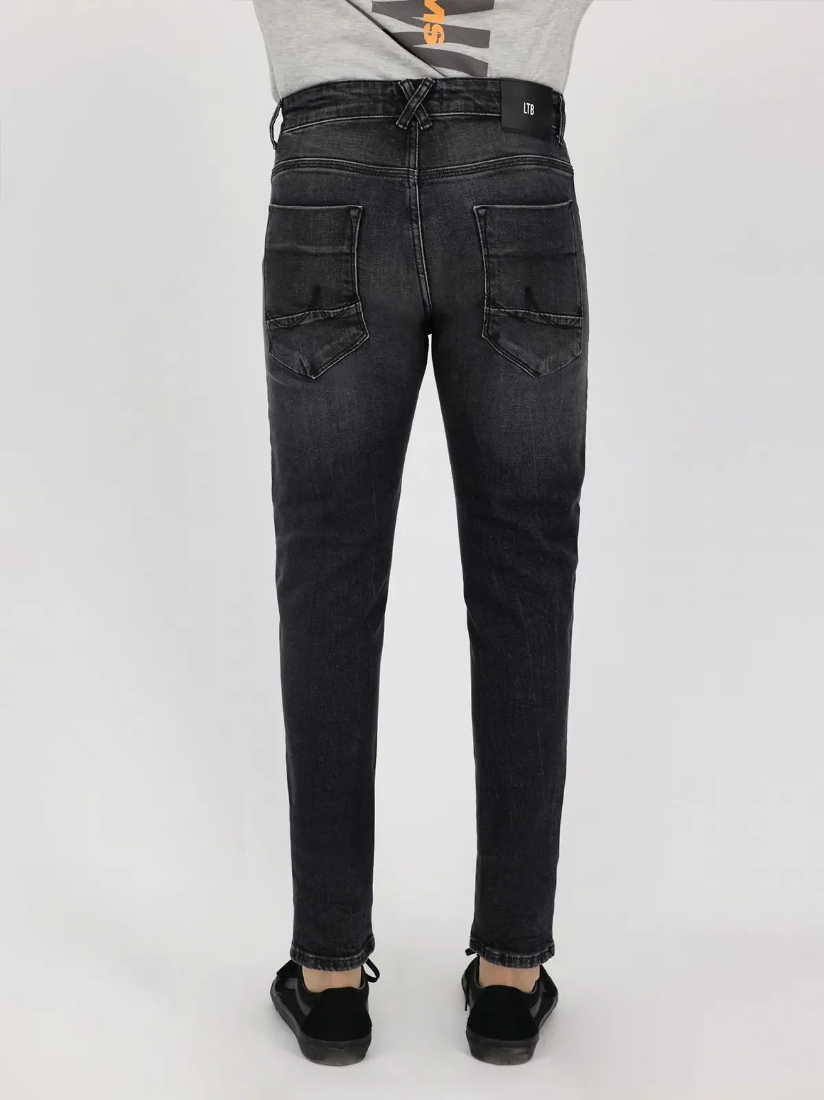 Джинси LTB Joshua чоловічі, завужені, з бавовняної суміші, сірі, фото №4