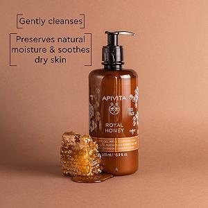 Гель для душа Apivita Royal Honey с медом и эфирными маслами 500 мл цена на synthetic.ua - Фото 1 Гель для душа Apivita Royal Honey с медом и эфирными маслами 500 мл synthetic.ua - Фото 1