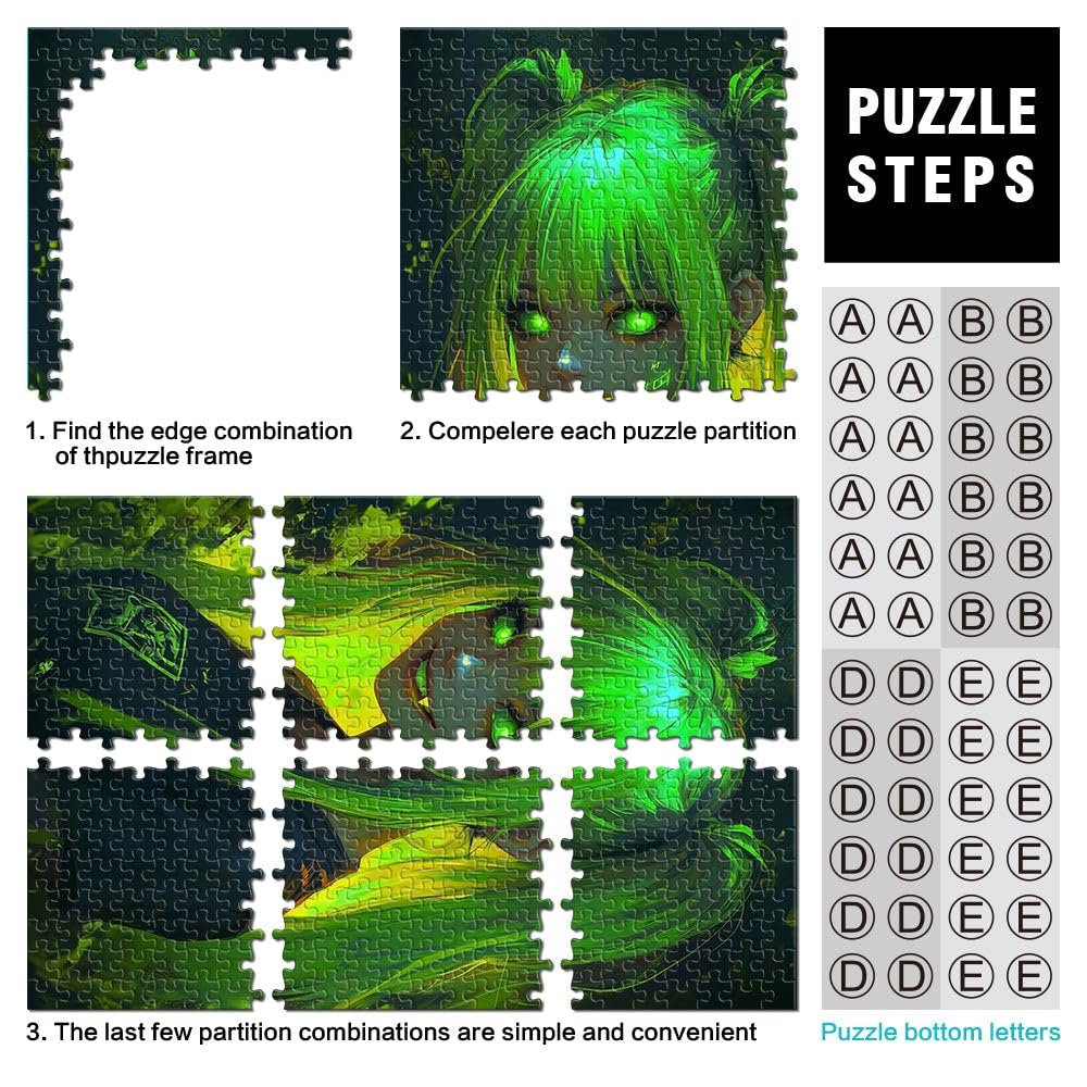 Пазл Neon Gothic Girl 1000 елементів 52 x 38 см, фото №3 Пазл Neon Gothic Girl 1000 елементів 52 x 38 см, фото №3