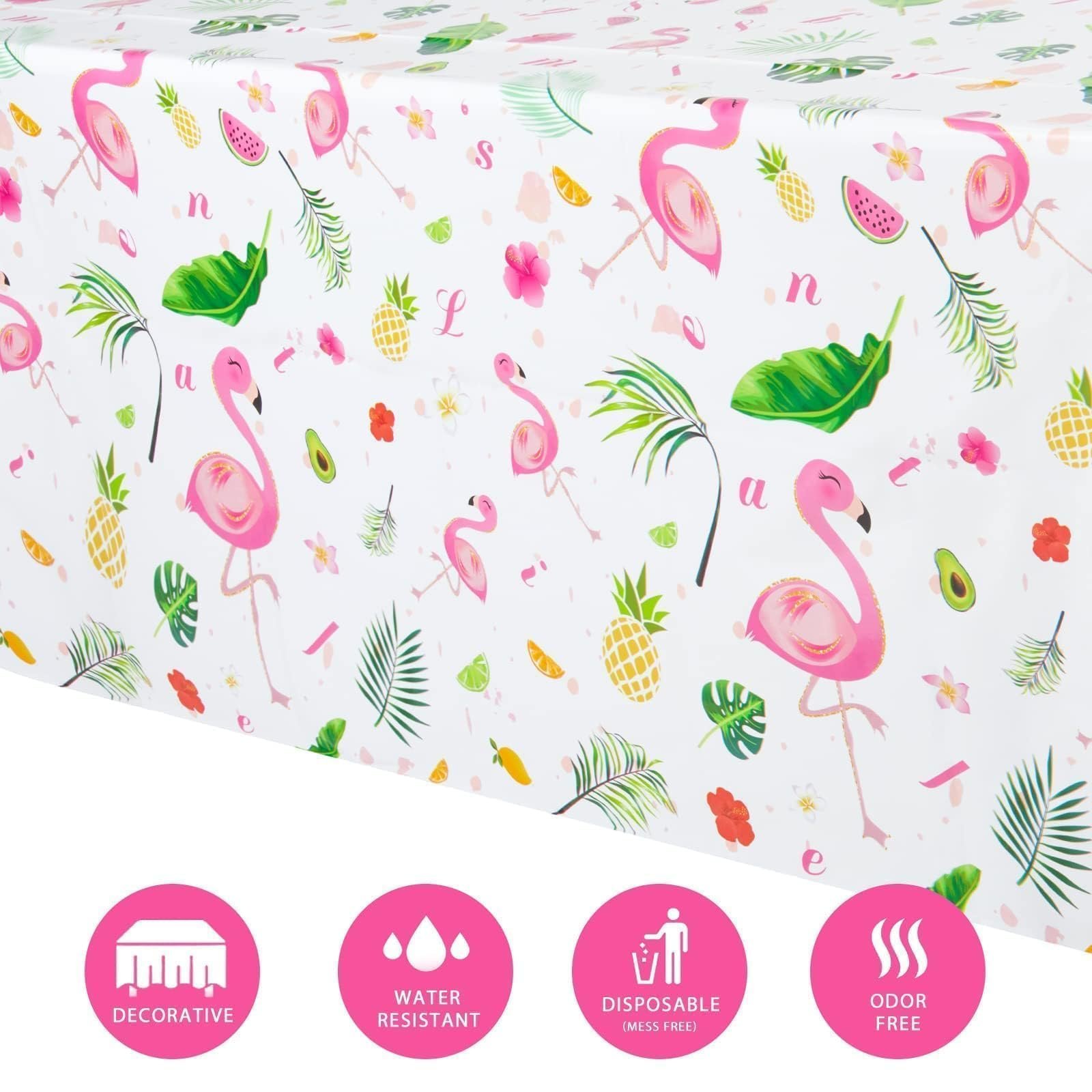 Скатерть WERNNSAI Flamingo Birthday Decoration 274 x 137 см, фото №2