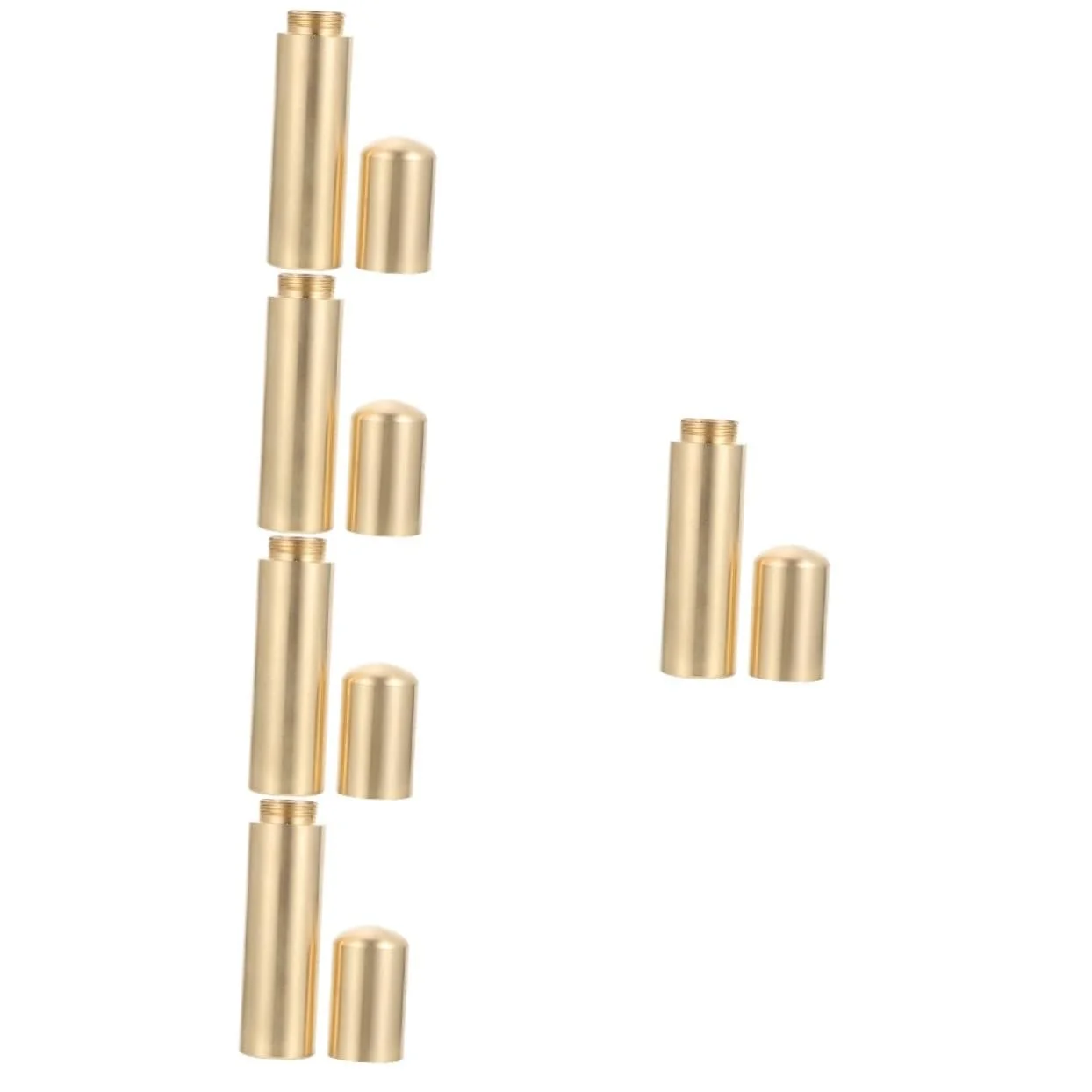 Коробка Sosoport, 5 шт., Металева, Легка, Контейнер, Бляшанка для виживання, Латунь, Палісандр, фото №1