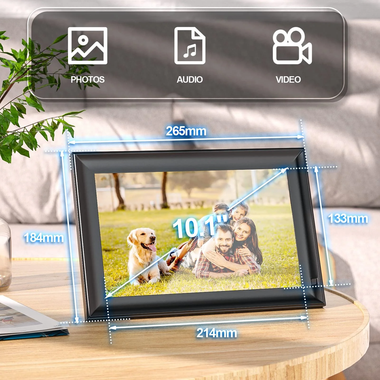 Цифровая фоторамка OBVHNUA 10.1 дюйма 128 GB 1280 x 800 IPS Screen Remote Control USB SD Wall Mountable, фото №4 Цифровая фоторамка OBVHNUA 10.1 дюйма 128 GB 1280 x 800 IPS Screen Remote Control USB SD Wall Mountable, фото №4