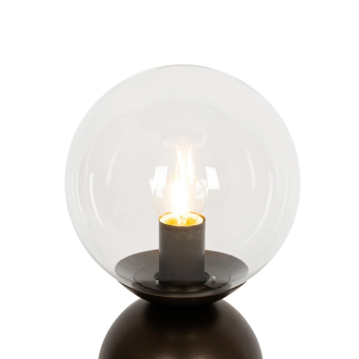 Настільна лампа Qazqa Hotel Chic Pallon Trend Темна бронза Прозоре скло E27, фото №3