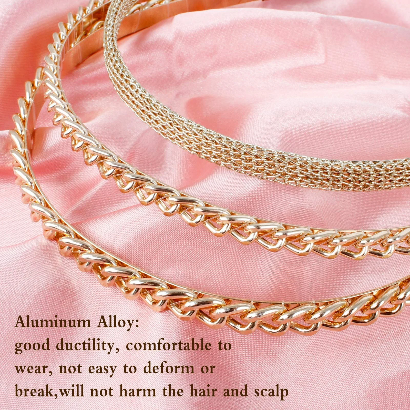 Набор металлических обручей для волос 6шт., фото №3