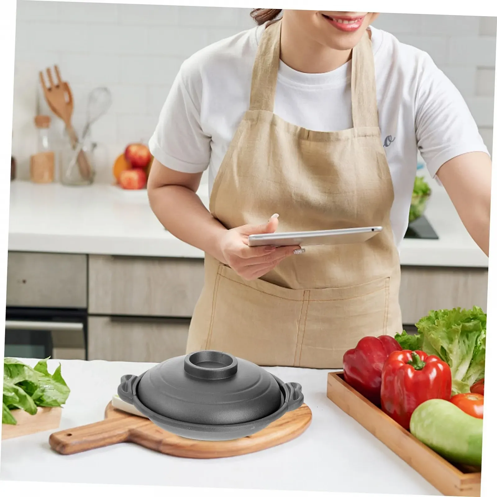 Кастрюля-кесероль BESTOYARD Керамическая Антипригарное покрытие Энергосберегающая Эргономичные ручки, фото №7