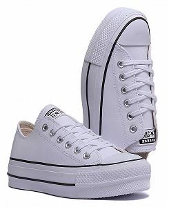 Кеды Converse Chuck Taylor All Star Lift OX Черный/Белый synthetic.ua - Фото 1