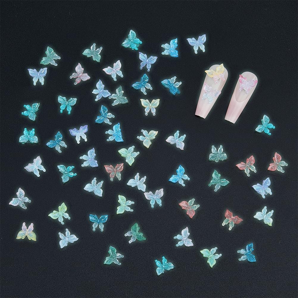 Кабошони для нігтів Метелик 240 шт 12 кольорів 3D Блискучі Манікюрні, фото №4