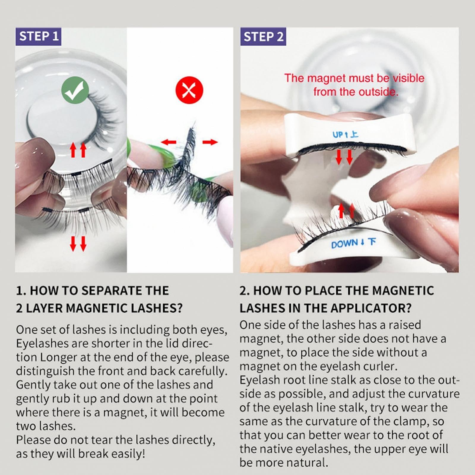 Набор Magnetic Eyelashes 8 шт. с аппликатором Натуральный вид, фото №7