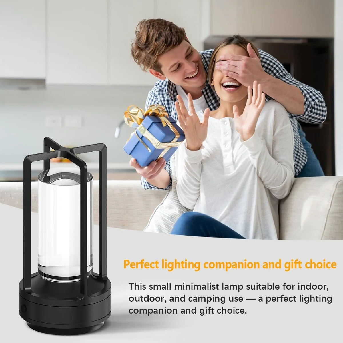 Настільна світлодіодна лампа Hapfish Бездротова Акумуляторна 3000 мАг USB Алюмінієва Водонепроникна Регульована, фото №6