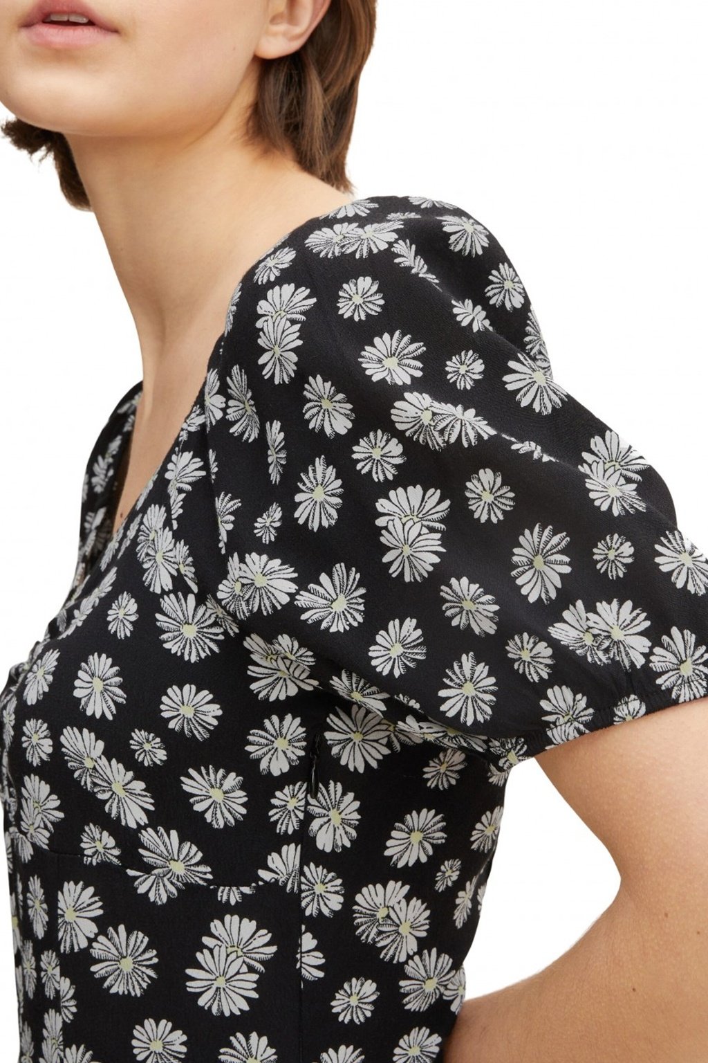 Сукня fitted allover printed dress 1031324-29563 Tom Tailor Чорний S, фото №4