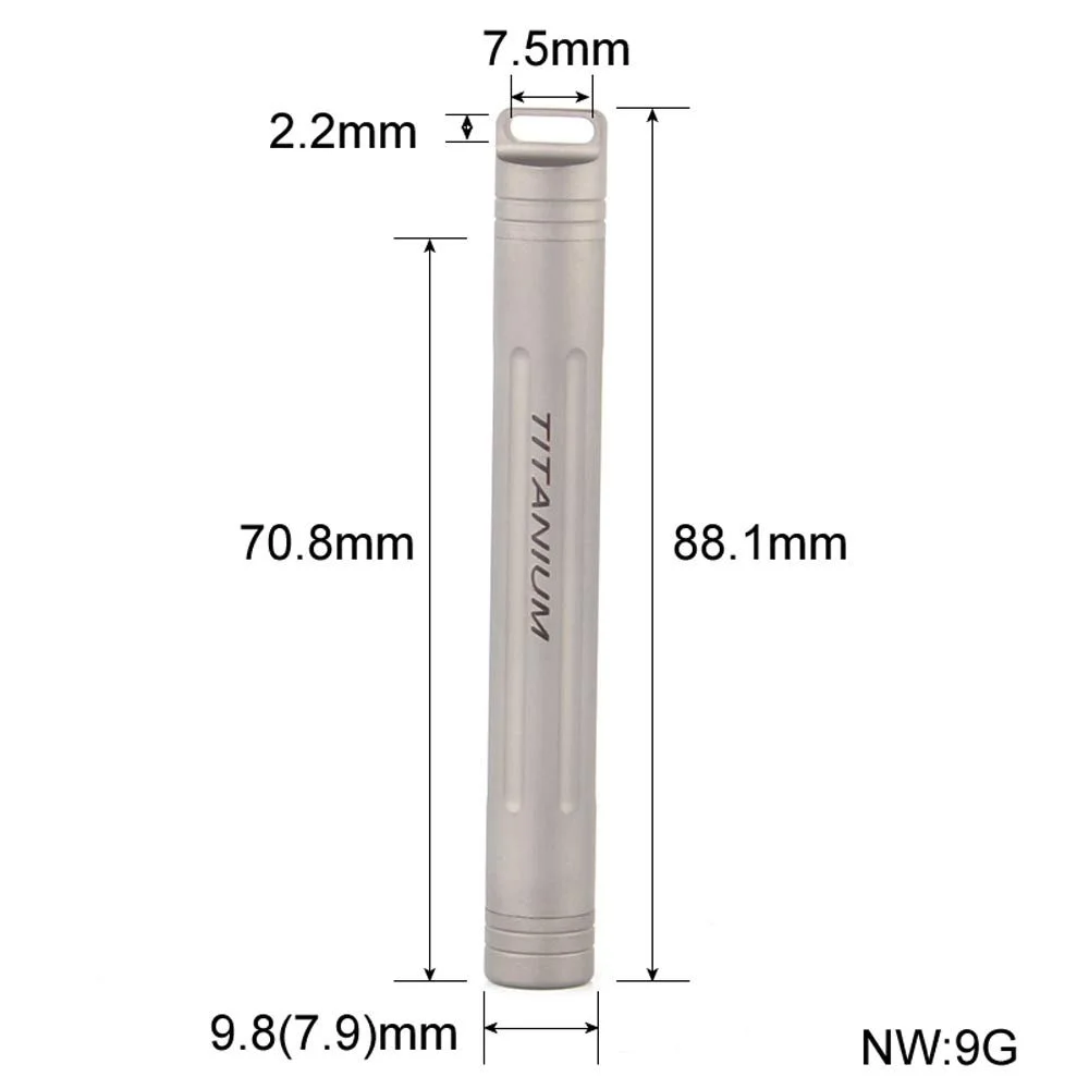 EDC Футляр для таблеток WING Mini Titanium Metal Sealed, металева герметична, фото №2