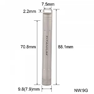 EDC Футляр для таблеток WING Mini Titanium Metal Sealed, металева герметична synthetic.ua - Фото 1