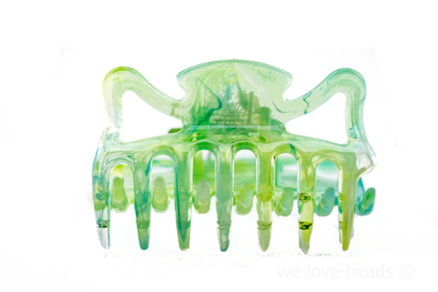 Краб для волосся WeLoveBeads 6 см, зелений, фото №1