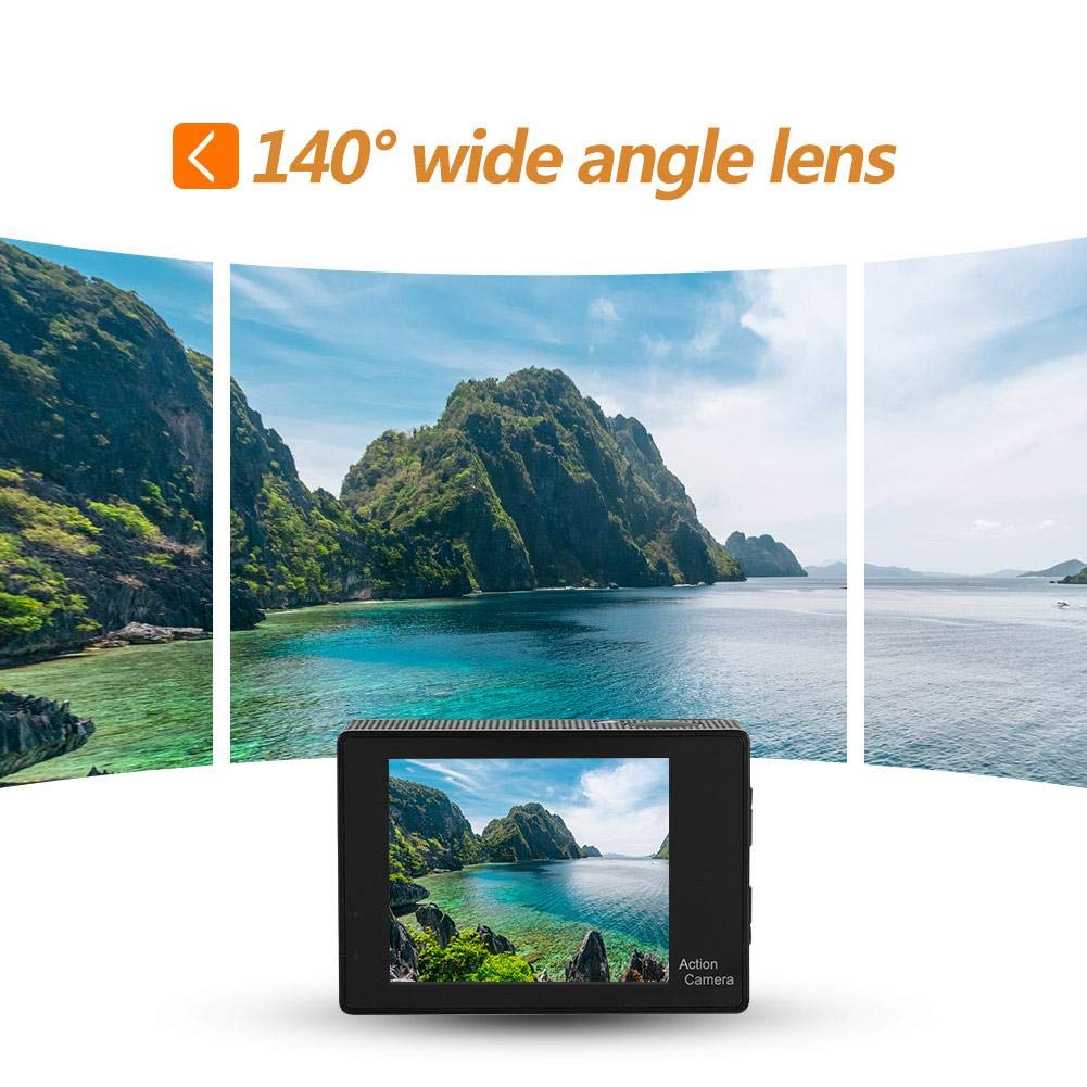 Камера EBTOOLS Sports 1080P 2.0 дюйма WiFi черно-белая с водонепроницаемым корпусом и аксессуарами, фото №3 Камера EBTOOLS Sports 1080P 2.0 дюйма WiFi черно-белая с водонепроницаемым корпусом и аксессуарами, фото №3