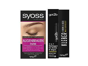 Набір Syoss Eyebrow Colour 4-1 Темно-коричневий Рівень 3 (17 мл) тривалий результат & got2b Glue 4 Brows & Edges Водостійкий (16 мл) Тривалість до 24 годин - Фото 1