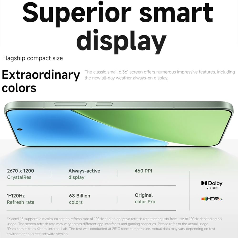 Смартфон Xiaomi 15 Dual 12GB RAM 512GB Зелений, фото №7 Смартфон Xiaomi 15 Dual 12GB RAM 512GB Зелений, фото №7